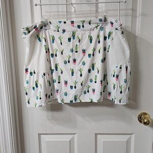 Lillie Green Cactus Print Golf Skort Women's Size XL